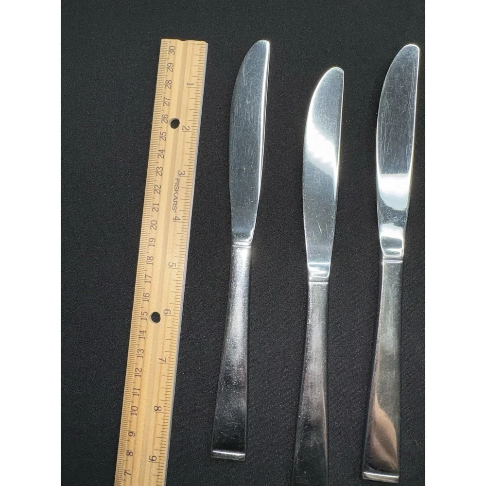 Wallace Georgetown Stainless Silverware Korea - Dinner Knife Lot Of 11 Knives